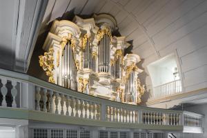Wender-Orgel in der Bachkirche Arnstadt während des Bach-Festivals-Arnstadt.
